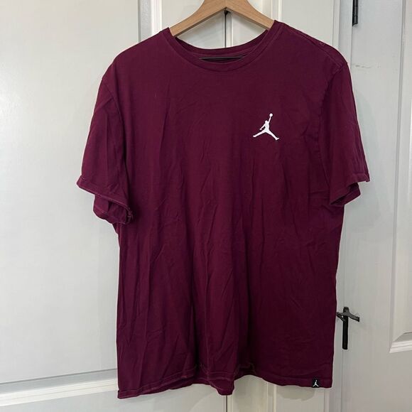 Jordan Tops - Jordan short sleeve tee shirt size xl marroon red mens workout top i267